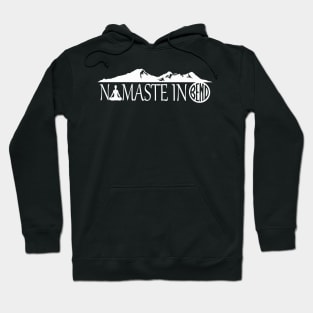 Namaste in Bend (white) Hoodie